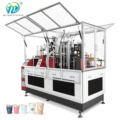 دستگاه تولید فنجان چای کاغذی خودکار 100PCS یکبار مصرف با سرعت بالا